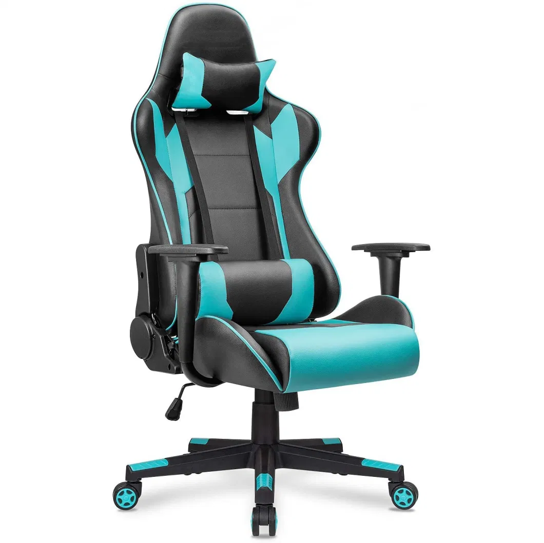 Free Sample PC Dropshipping Leather Yi Silla Gamer Chaire Racing Computer Reclining LED Gaming Chair with Footrest