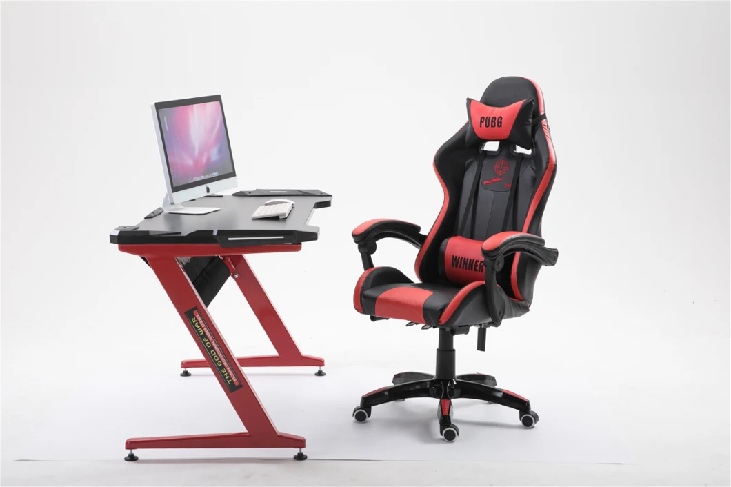 2019 Hot Selling PC Computer Desk 7 Colors Gaming Table with LED Light Gaming Chair