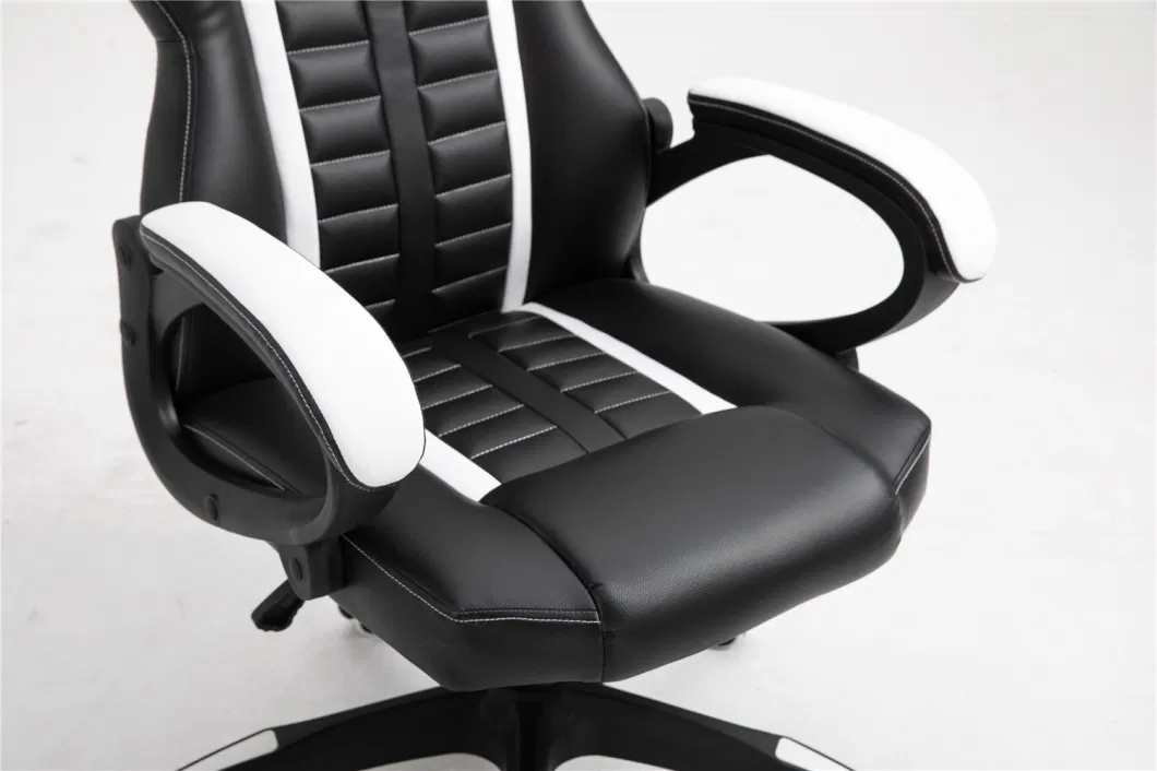 Wood High Back Gaming Chair with Headrest Wood Tilt Office Working Chair