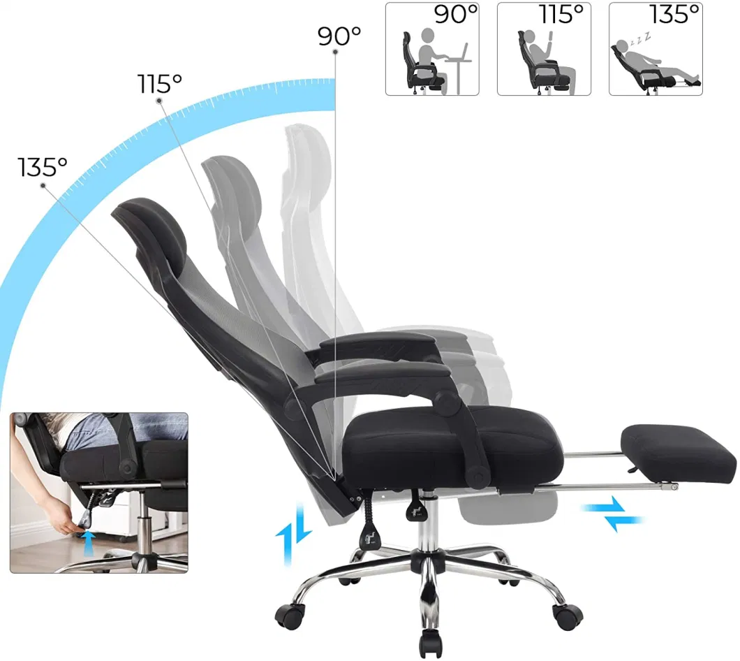 Wholesale Modern Ergonomic Mesh Chair Building Swivel Black Removable Backrest Home Game Gaming Office Chair