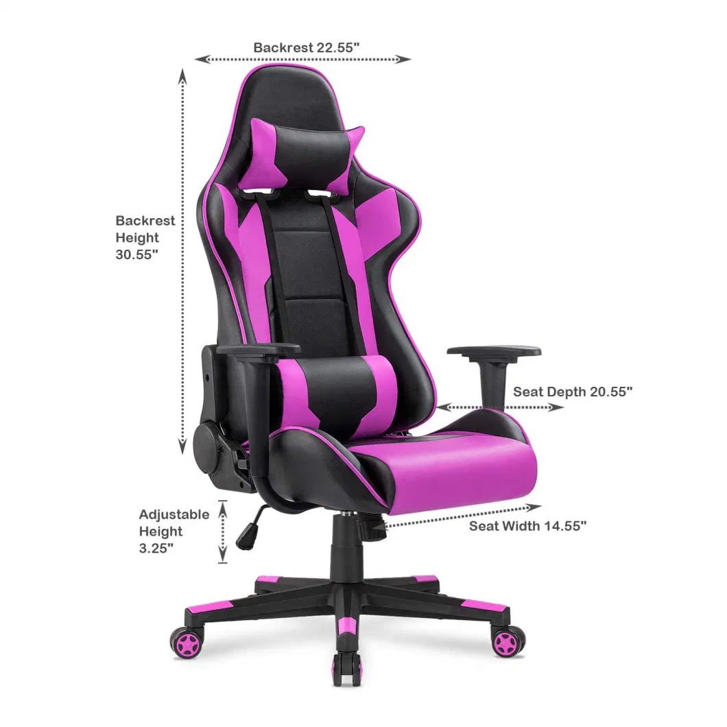 Free Sample Ergonomic Leg Rest Quality Mesh Workstation Massage Racing Blue Computer Rocker Gaming Chair