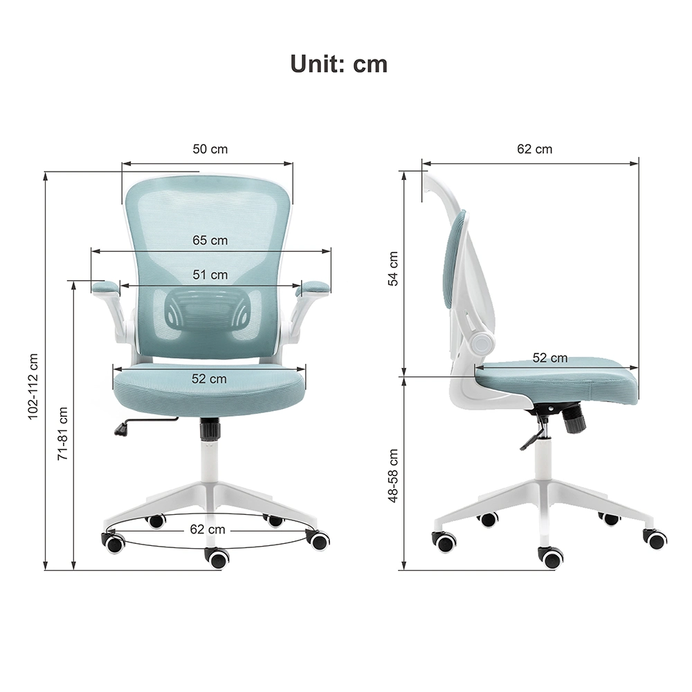 Grey Modern Home Furniture Computer Mesh Office Chair with 2D Lumbar Support