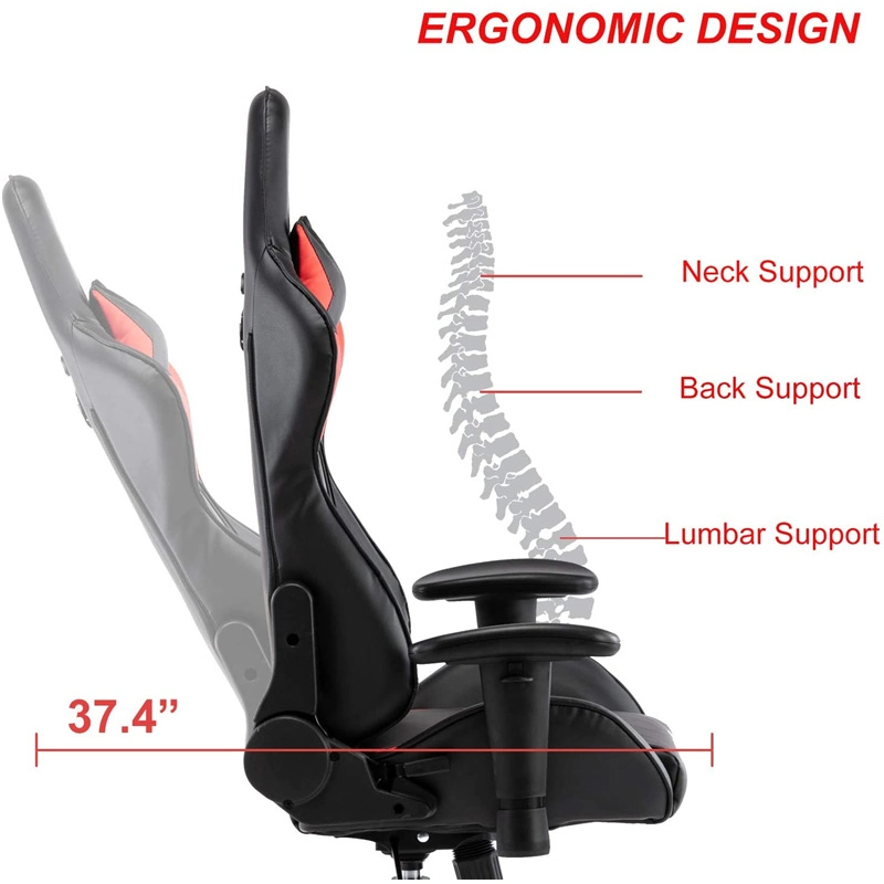 Computer Modern Comfortable Wholesale Gaming Chairs Black Office Computer Ergonomic Chair with Leg Rest