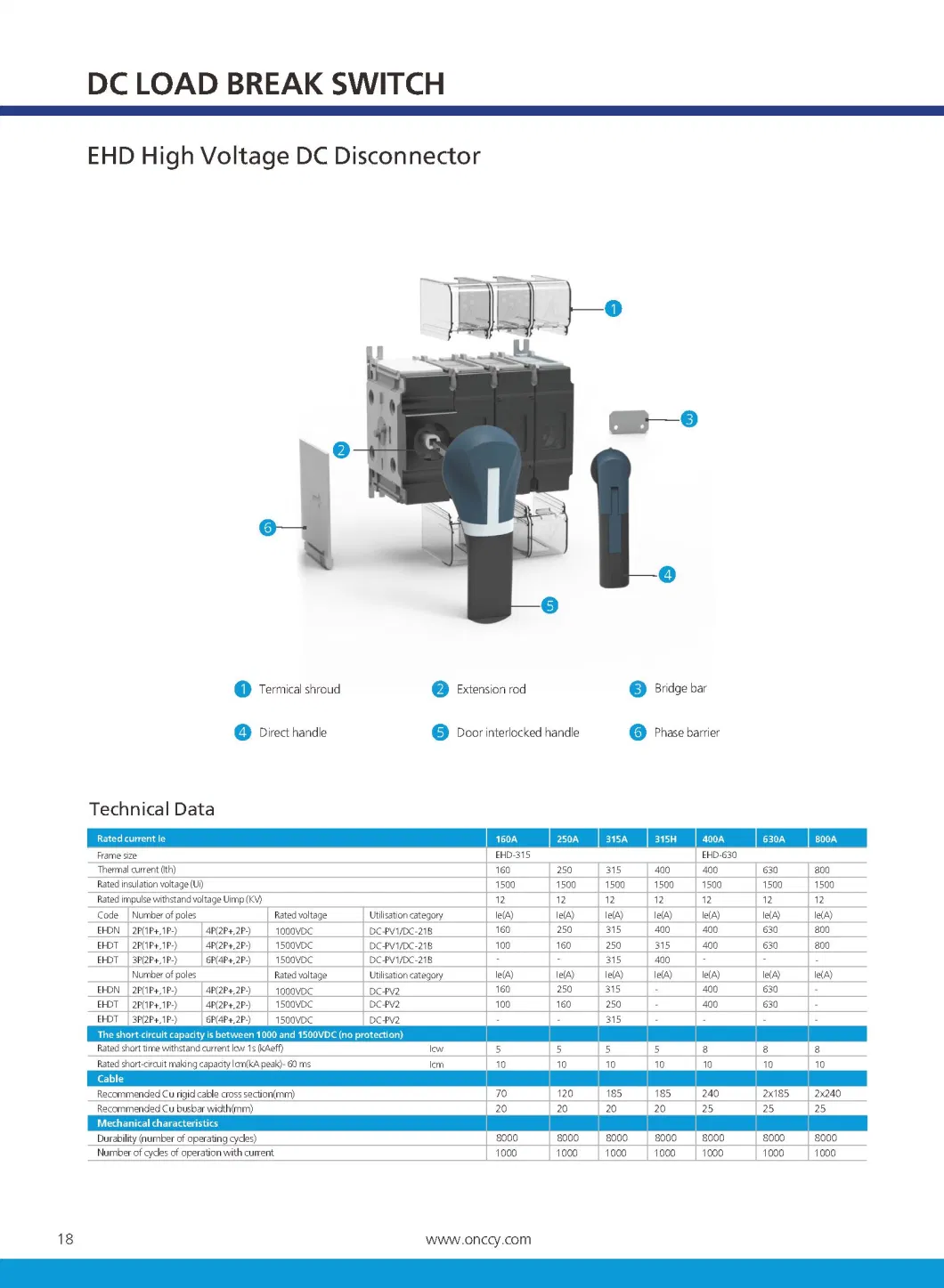 Rotary Solar PV DC Load Isolator Switch Disconnector Circuit Breaker