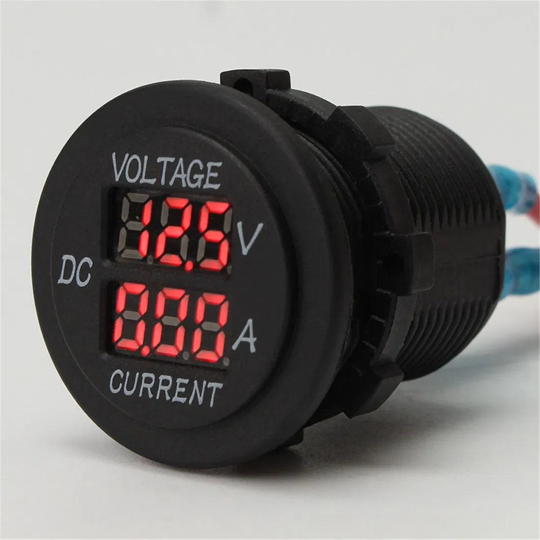 12V-24V Mini Digital Voltmeter Ammeter Voltage Current Meter 2in1 Car Motorcycle Unviersal