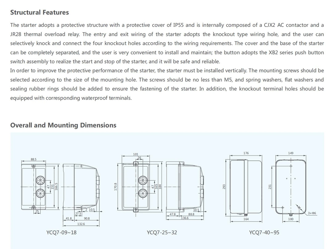 Customized Low Voltage Circuit Breakers Electric Type MCCB Magnetic MCB Inmetro Certificate Starter