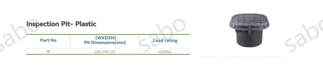 Factory Price Earthing Pits Grounding Earthing PVC Material Earth Inspection Pit