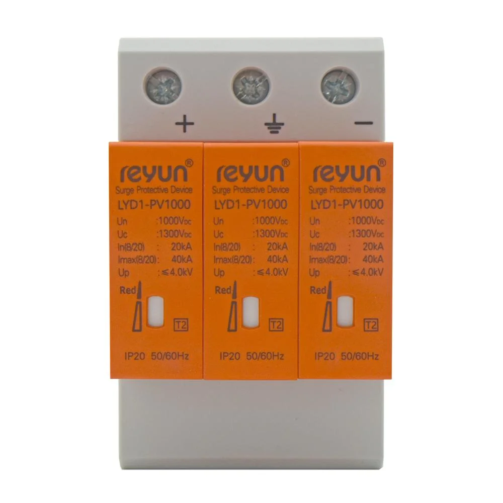 Reyun DC SPD Lyd1-PV1000 1000V. DC 3pole Surge Protection for Photovoltaic