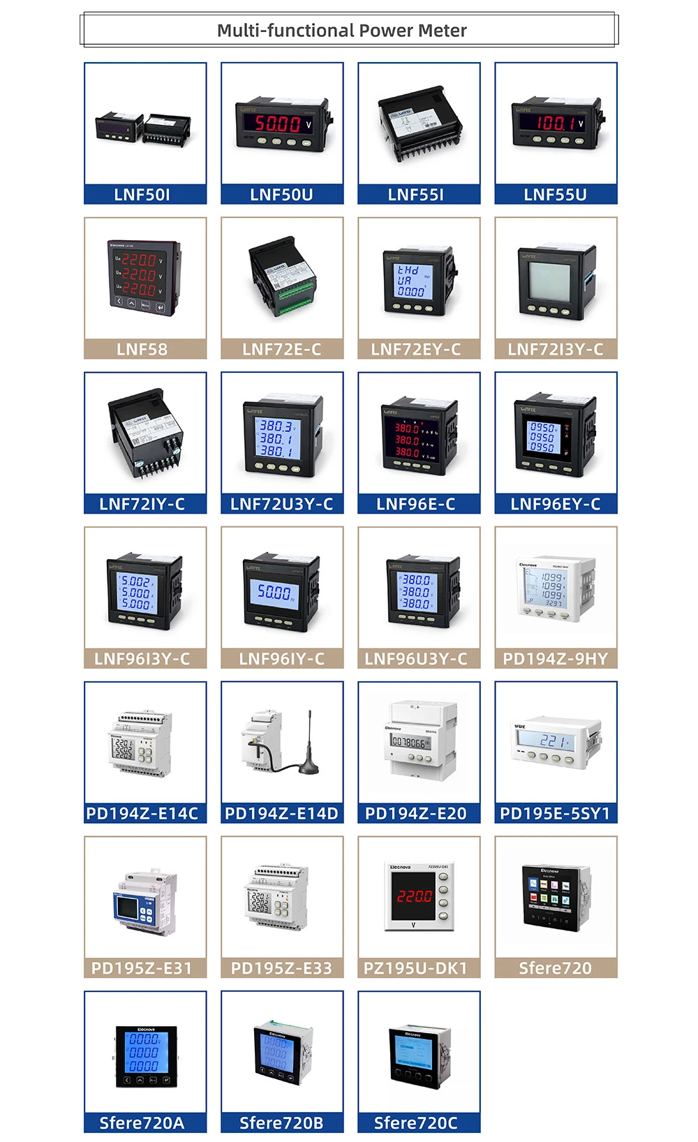 Factory Direct Price Lnf26e LED Display Three Phase Panel Mounted Voltage Meter