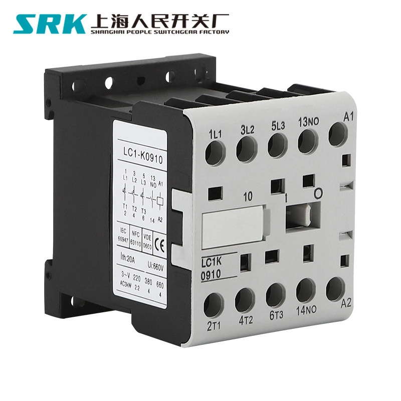 40-Year Manufacturer 6A 9A 12A 16A 50Hz 60Hz 110VAC 220VAC 380VAC 48VDC Mini Magnetic Contactor