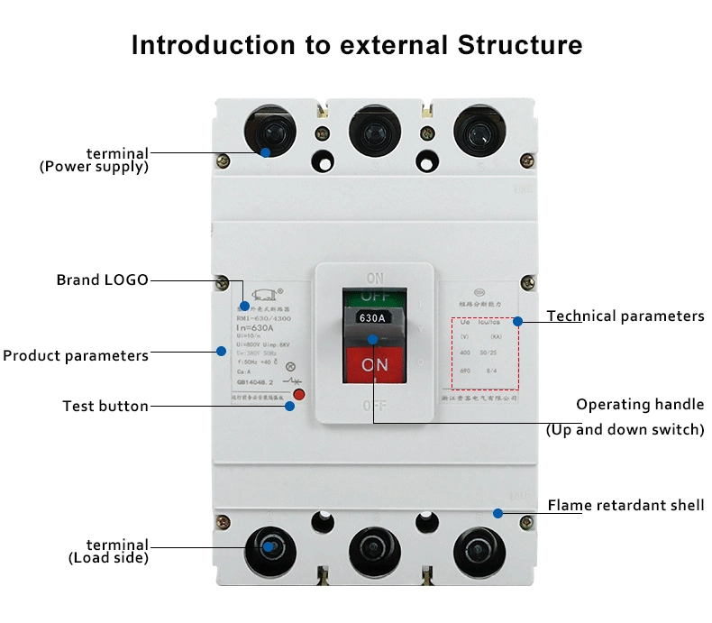 Circuit 100A Case 3 4 Pole MCCB Molded Breaker with Good Price