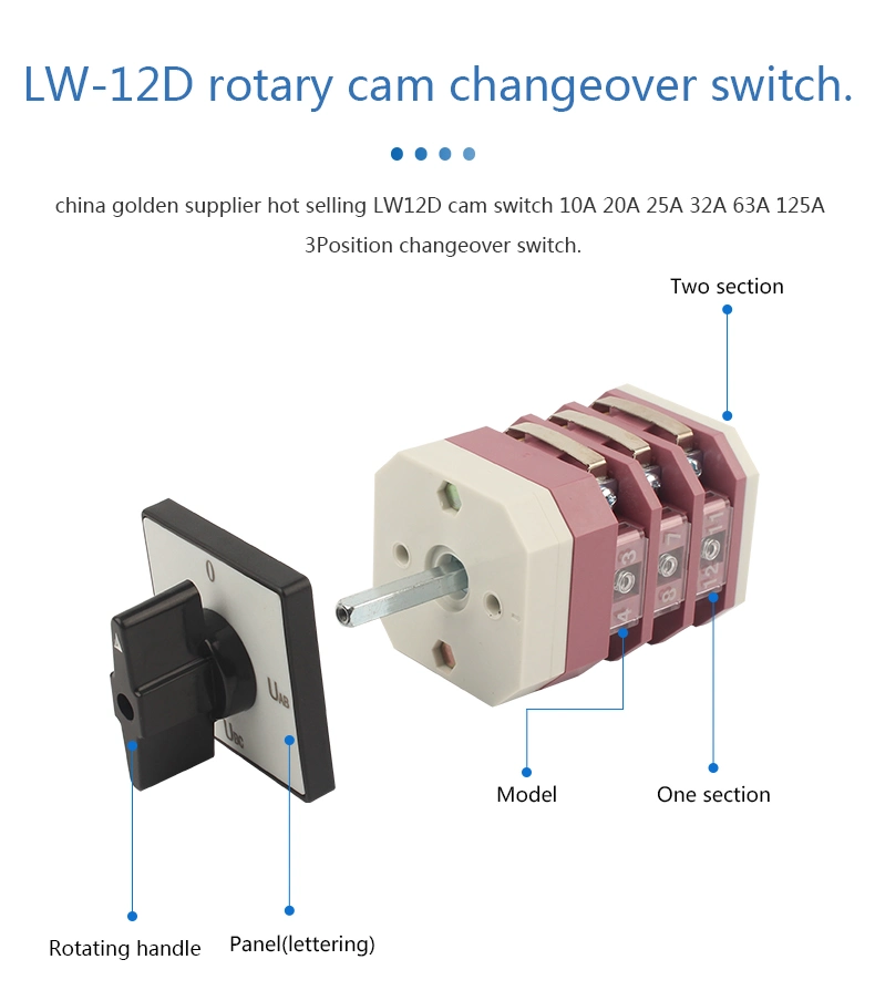 Lw12D-16 Good Quality Changeover Switch Universal Rotary Switch