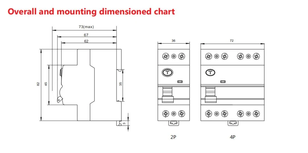 Normal Circuit Breaker Low Voltage Breakers Geya Type B RCD