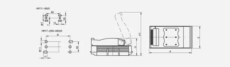 Manufactory Supply Hr17 160A 250A 400A 630A Fuse Type Isolating Switch