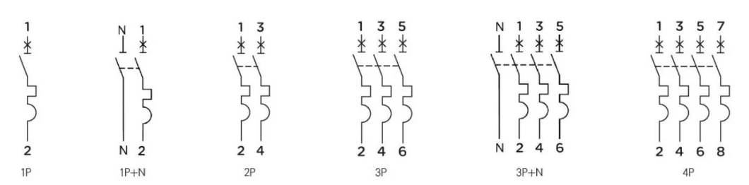 Delixi Dz47s Best Quality 1p 2p 3p 4p MCB Miniature Circuit Breaker