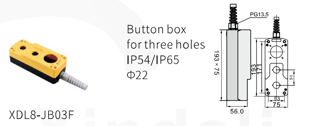 Xdl8-Jb03f 3 Holes Switch Boxes Waterproof Electrical Box Push Button Box