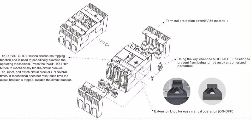 Low Voltage Circuit Breakers 100 AMP MCCB Molded Case Breaker