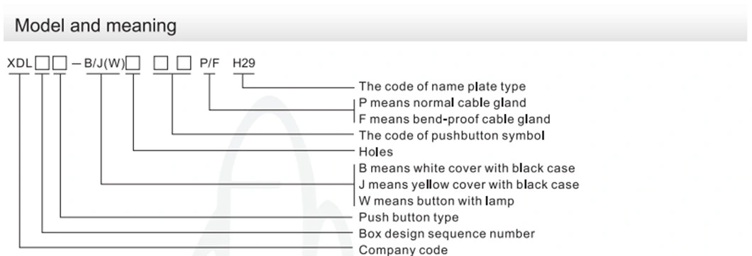 Xdl2-Be05p Plastic 5 Holes Industrial Electric Switch Push Button Box