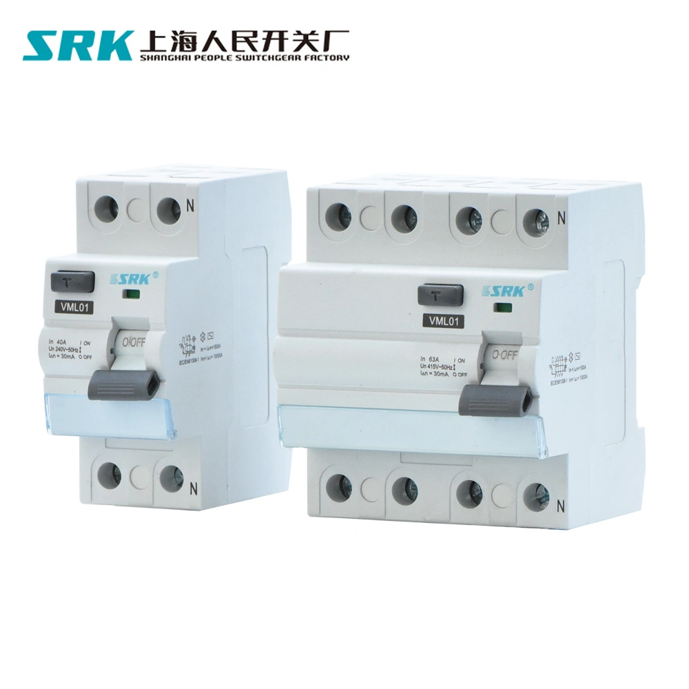 Factory Price 5-Year Warranty Type AC Type a 6ka 10ka 2p 4p 16A 25A 32A 40A 63A 30mA RCCB RCD Protection