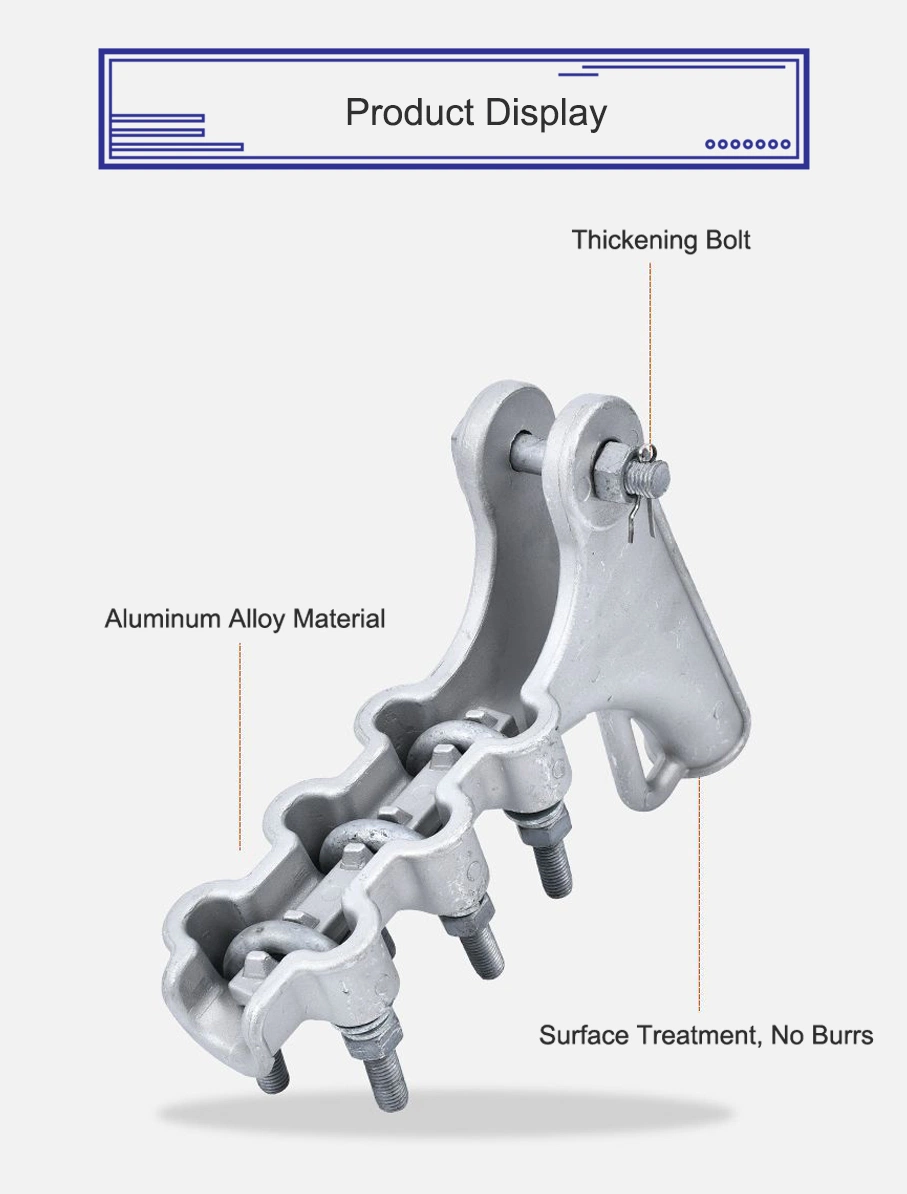 Overhead Cable Accessories Bolted Tension Clamp Metal Nll Type Strain Clamp