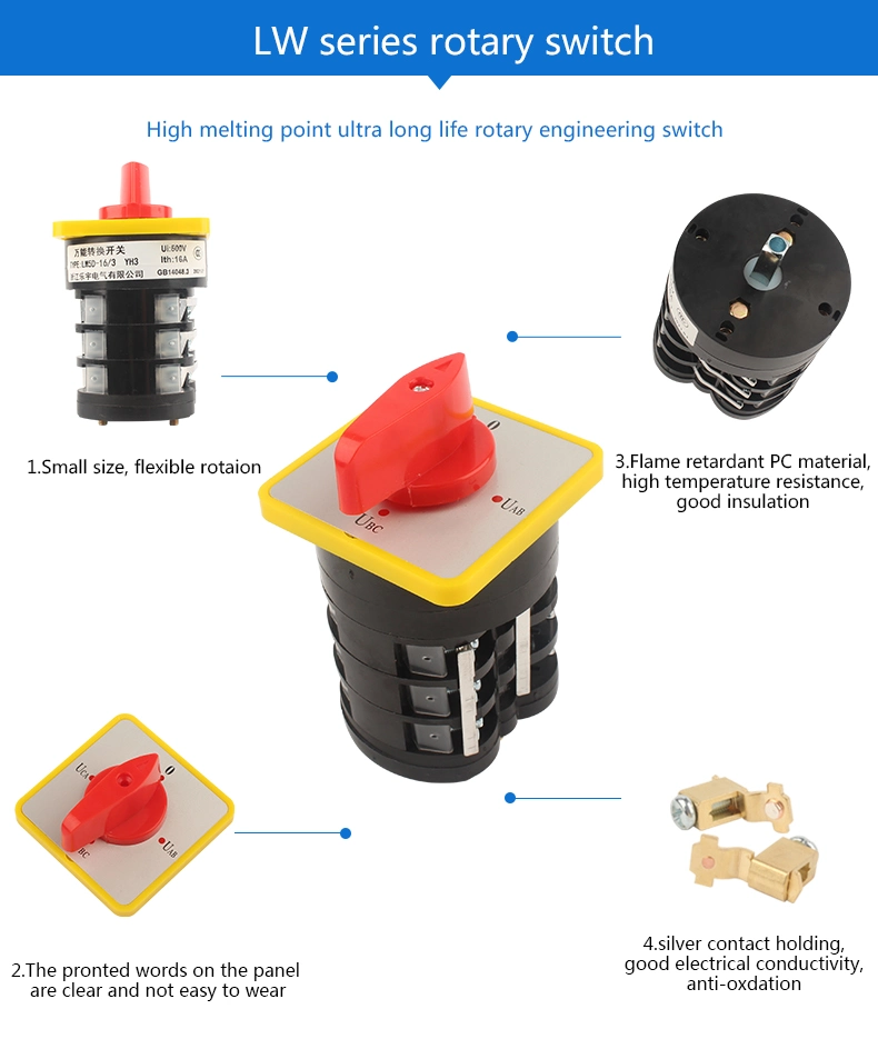 Lw5d 16A 3 Position Yh3 Rotary Universal Cam Rotary Switch