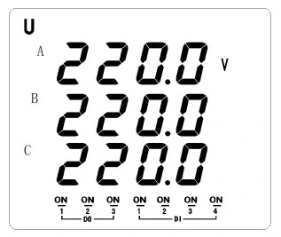 Acrel Digital AC LCD Programmable Three Phase Voltmeter Voltmeter Amc72L-AV3/M with Analog 4-20mA Output