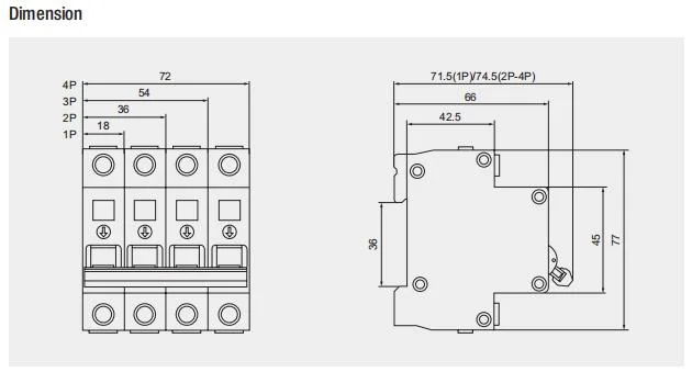 Bdgl-125 100A 100 AMP MCB Isolator Switch Miniature Circuit Breakers