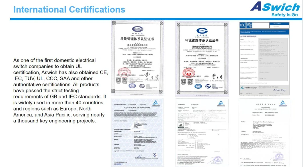 Aswich High Voltage Disconnecting Switch Outdoor 1500V DC Load Disconnect Switch 200A