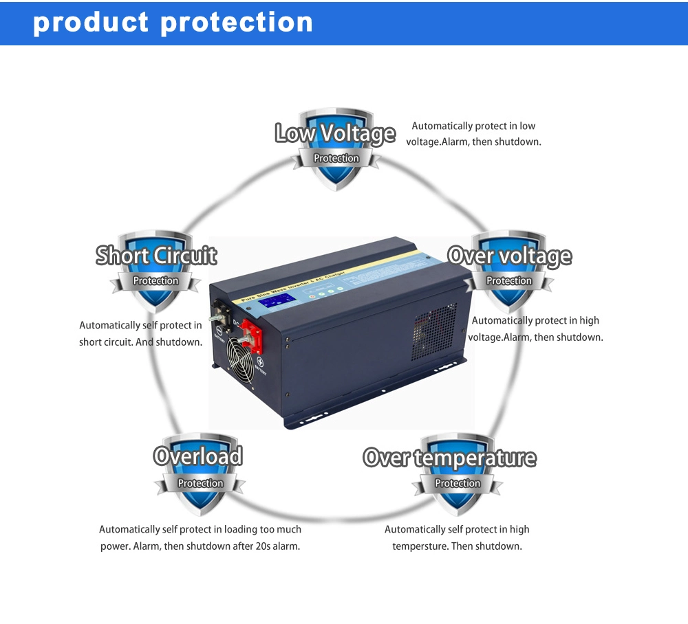 Low Frequency Solar Power Inverter 2kw Inbuilt MPPT Controller and Isolation Trasnformer