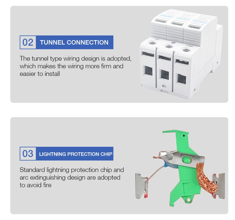 40ka Surge Protection Device 2p 3p AC SPD for Lightning Arrester