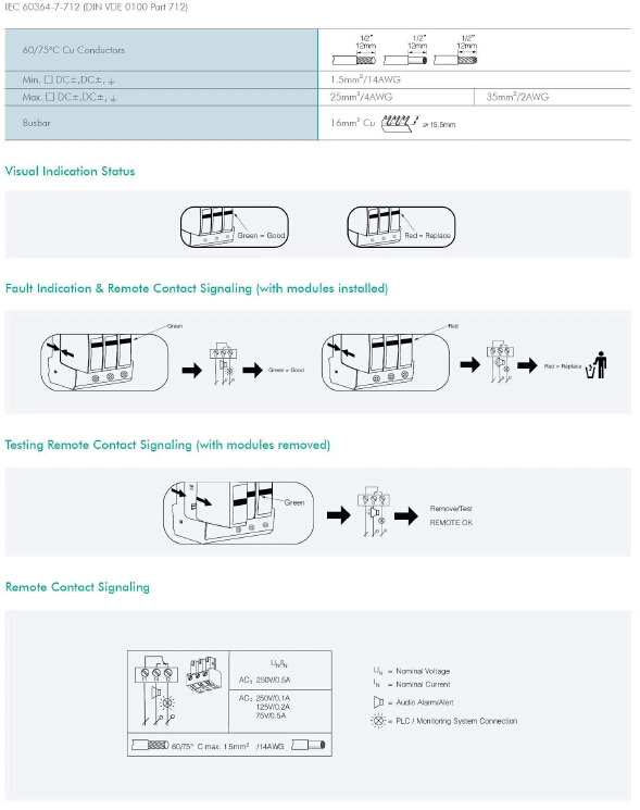 CE, TUV DC 2p 500V 800V 1000V 3p 1000V 20-40ka Power Lightning Surge Protector Protection Arrester Surge Protective Arrestor Device SPD