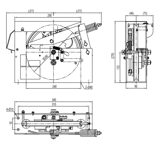 Single with Deceleration Nova Elevator Parts Speed Governer Tension Device