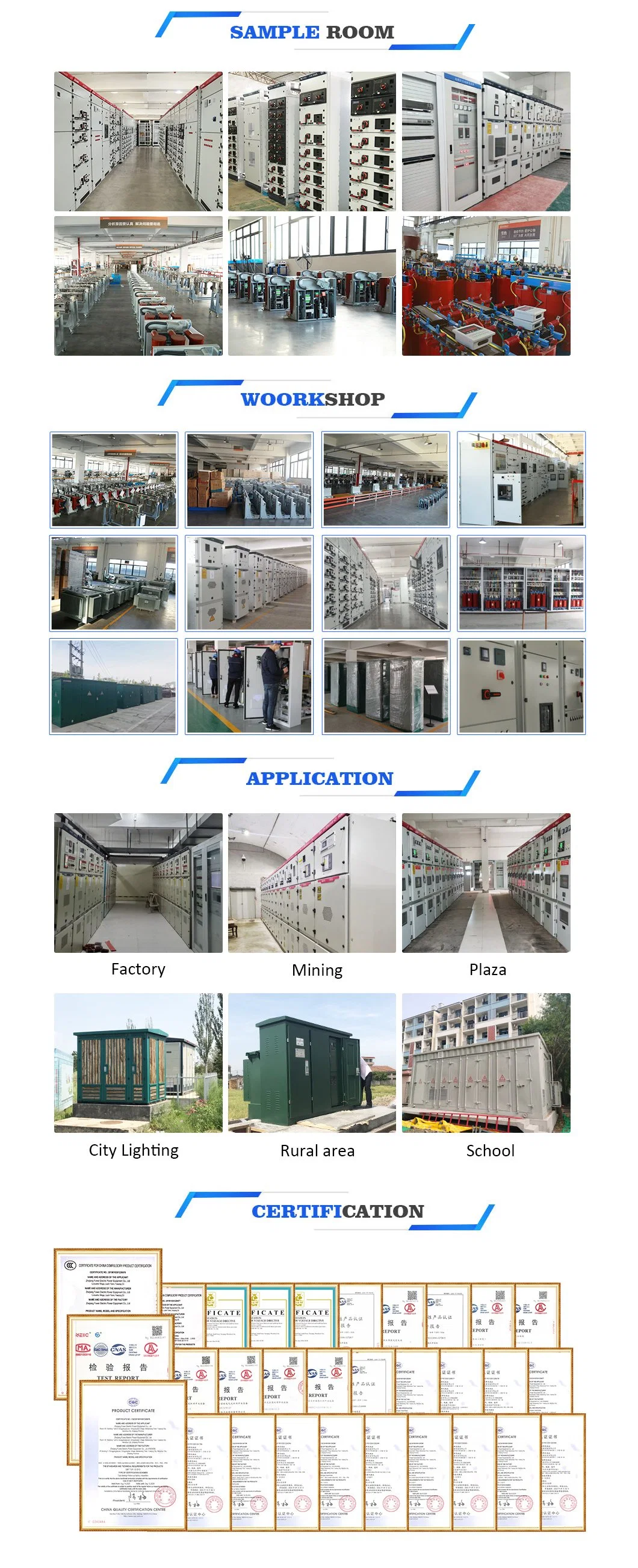 Gck Low Voltage AC LV Fixed Type Distribution Switchgear for Power Distribution System