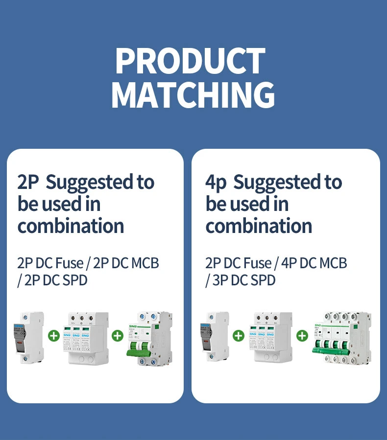 Surge Protection Devices DC PV Solar System Arrester Protector SPD