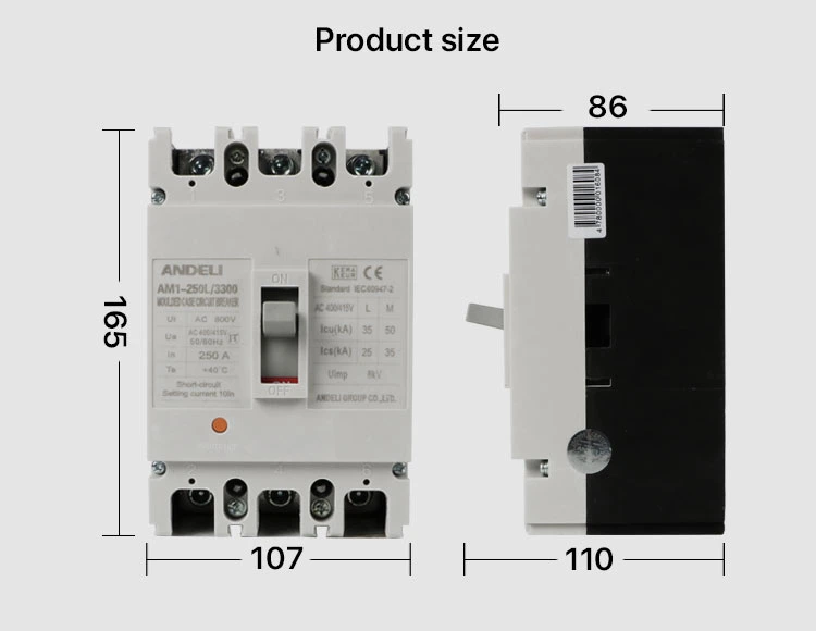 Andeli Am1-250L/3300 Series Moulded Case Circuit Breaker 160 AMP MCCB