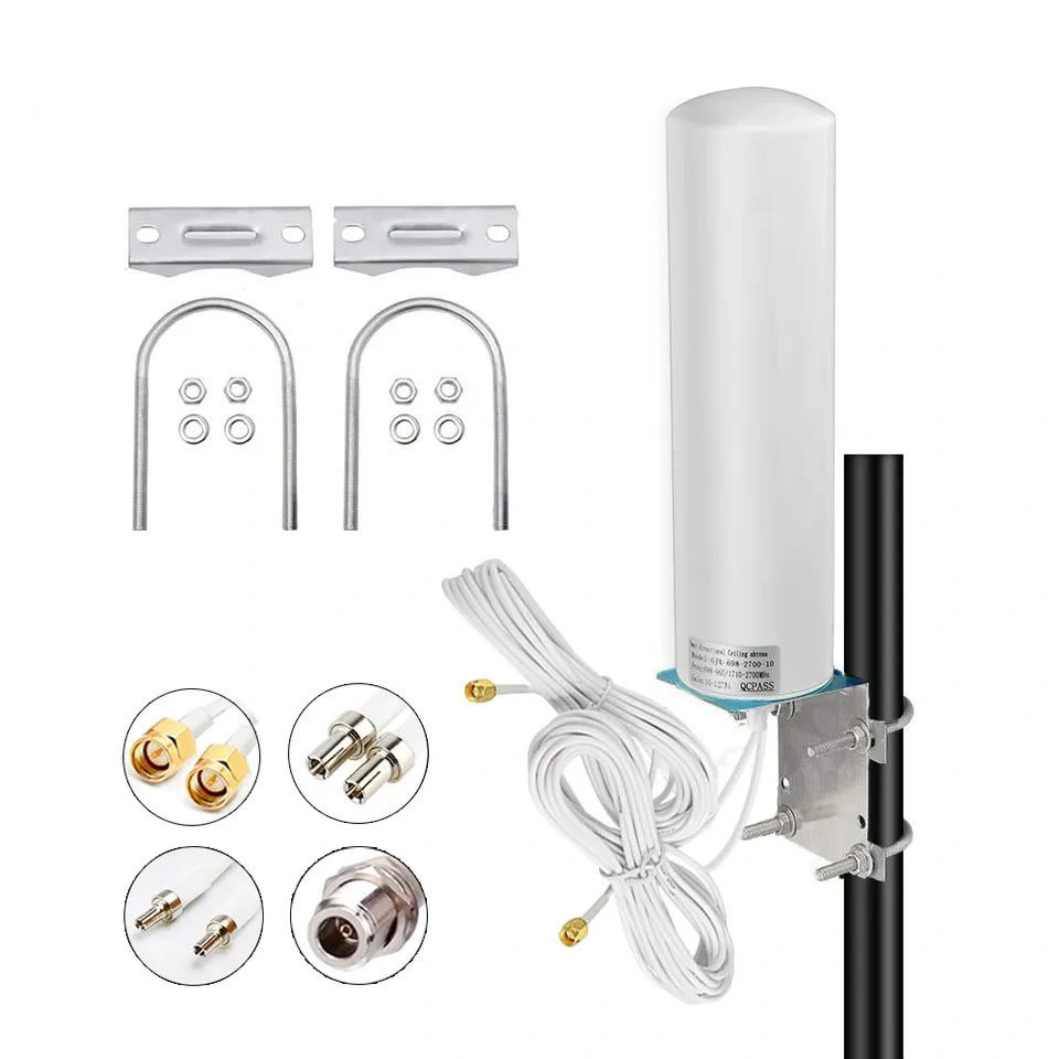 Omni FRP Directional Outdoor Antenna with White Cable and N Male Connector