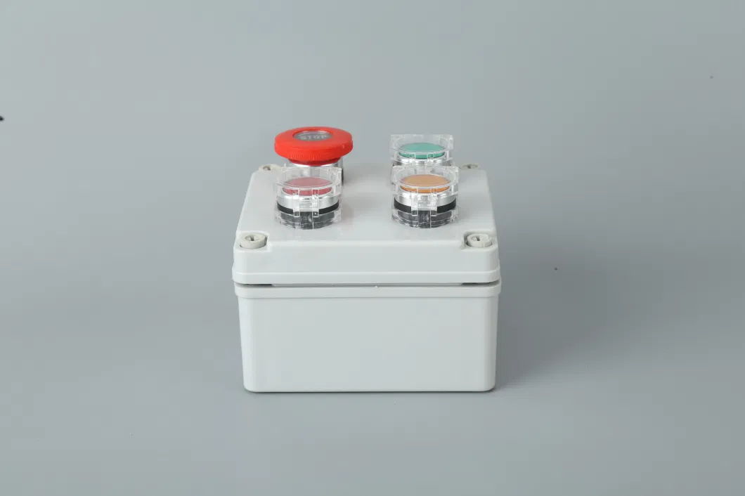 IP65 Plastic Enclosure Industrial Control Box 4 Holes Push Button Switch Box