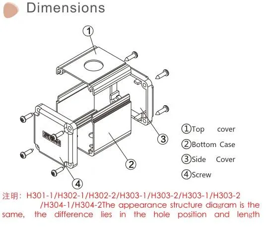 Siron Control Box Hole Size 16mm Aluminum Switch Push Button Box