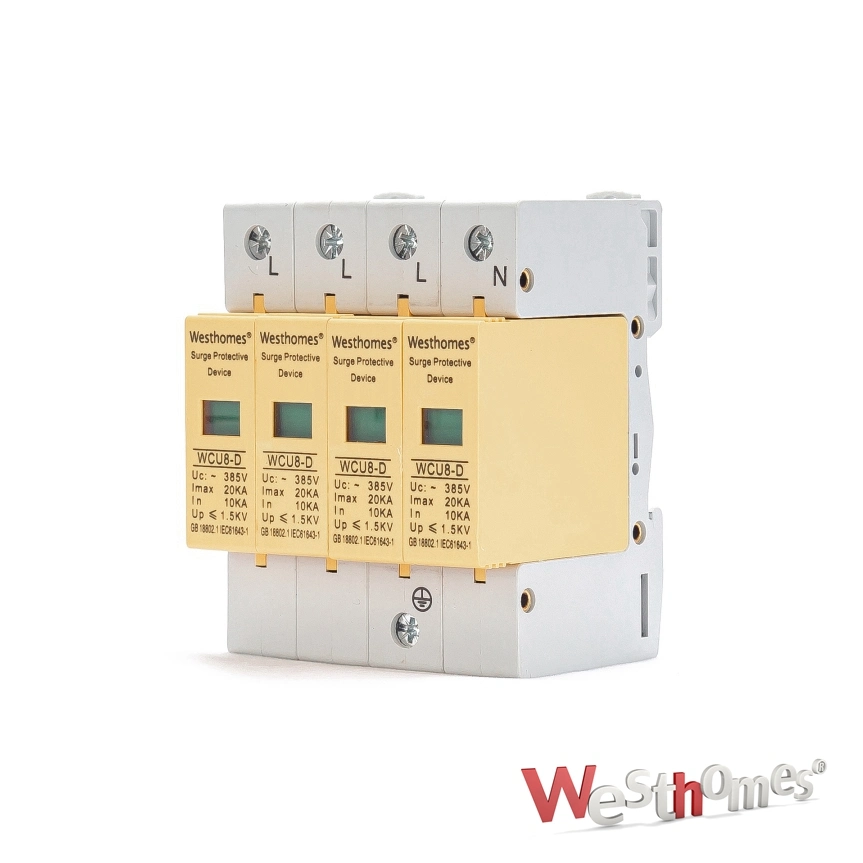 Westhomes 2p Low Voltage Surge Arrester SPD Surge Protection Device