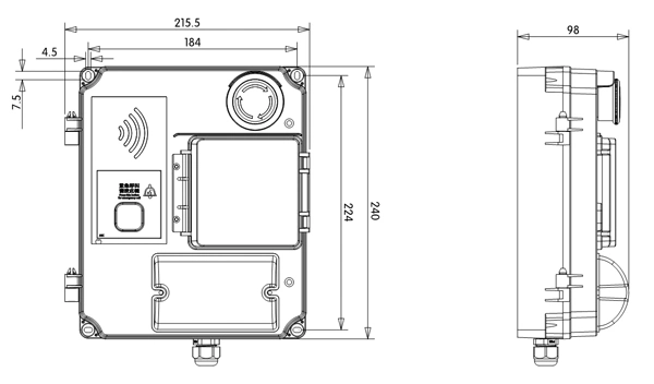 Equipment Making Machine Inspection Push Button Elevator Control PVC Switch Box