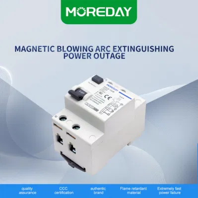  Nuova messa a terra ELCB a 4 poli tipo B RCCB 63A Moreday Interruttore di circuito di dispersione DC RCD 4p 40A 63 a 30 ma