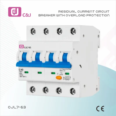 Interruttore automatico per corrente residua 4p Cjl7-63 con protezione da sovracorrente