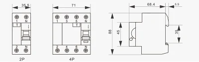  Corrente residua di tipo CA 100 a 30 ma a 3 poli AOASIS Aolr-100 Dispositivo