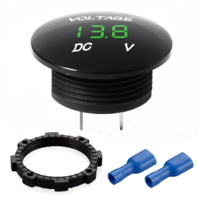  Mini voltmetro impermeabile con display digitale a LED, misuratore di tensione CC 12 V-24 V universale per auto e altro ancora