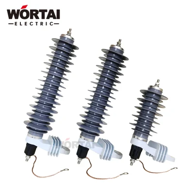 scaricatore di sovratensione a ossido metallico polimerico da 3 kv - 36 kv per distribuzione Scaricatore di fulmini Apartarrayos ZnO dispositivo di protezione da sovratensione