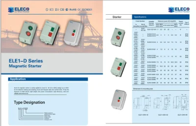 Starter magnetico in vendita a caldo con serie IEC Ele1-D.