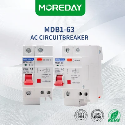  RCBO interruttore automatico 1p+N dispersione di terra interruttore di circuito ELCB RCCB RCD RCBO 6A 10A 16A 20A 25A CA TIPO RESIDUO Dispositivo corrente