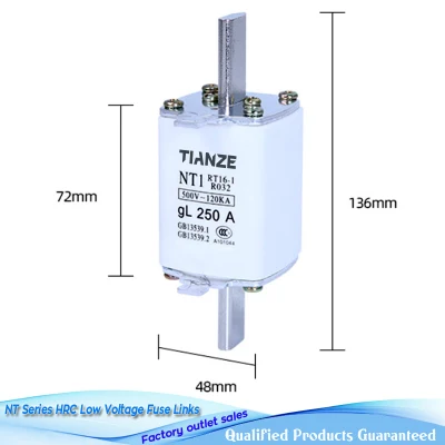 Fusibile a bassa tensione HRC NT1 80A 125A 250A 660 V 690 V. Collegamento