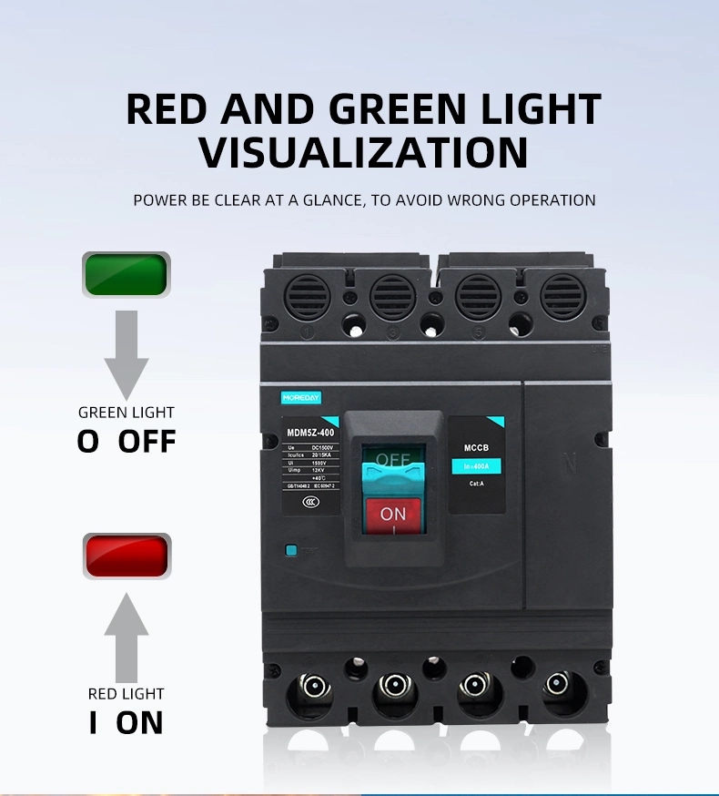 MCCB Mtm3DC-400hu DC 1500V 400A Molded Case Circuit Breaker Motor Overload Short Circuit Protection Industrial Hu Type Cheap