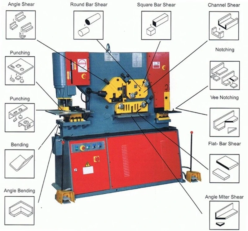 Q35y-16 Hydraulic Iron Workers Ironworker Machine Punch and Shears Steel Punching Machine